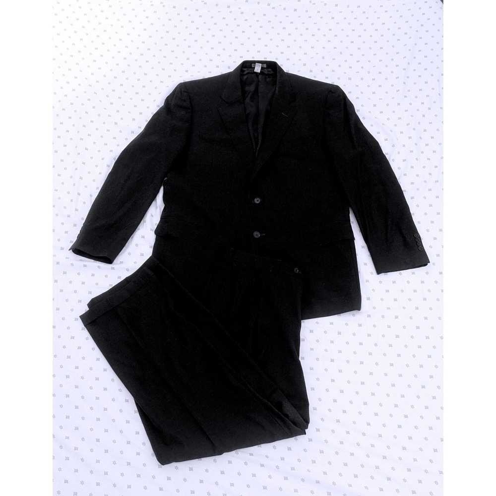 LNG Loro Piana 170s Wool Cremieux 2 Piece Suit 46R Pants 38x30 Pleated Cuffed